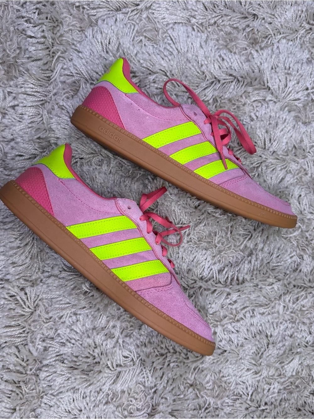 adidas Breaknet Sleek Womens 10 Pink Neon Green Gum Shoes JH6899